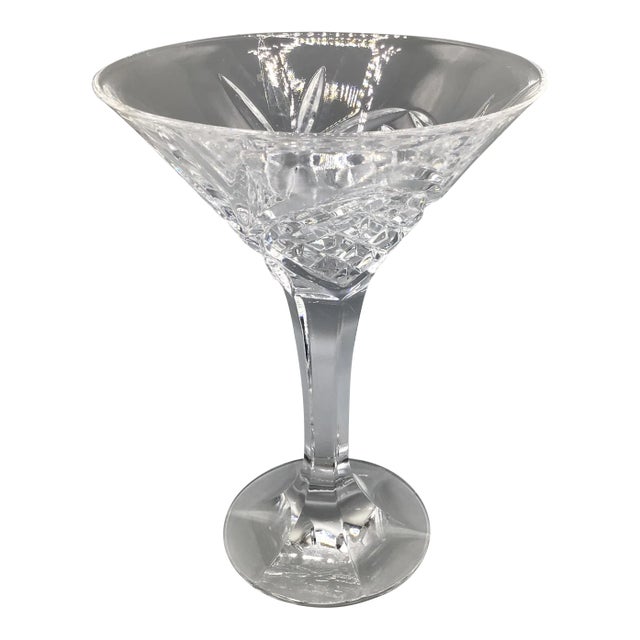Dublin Cut Crystal Martini Glass by Godinger - 1 For Sale