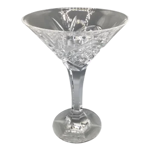 Vintage Dublin Cut Crystal Martini Glass by Godinger - 1
