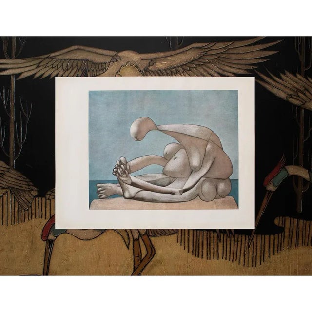 1954 After Pablo Picasso "Woman on the Beach", Period First Limited Edition Offset Lithograph For Sale - Image 10 of 13