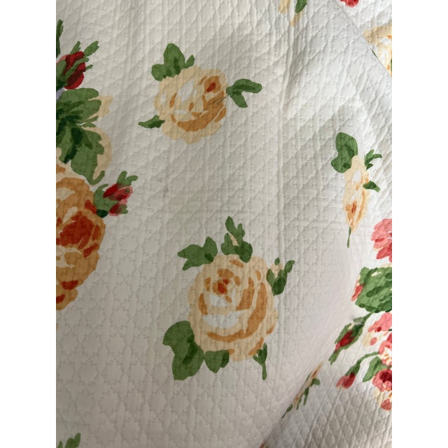 A lovely vintage piece from Summer Hill roses printed on a cream Mattel esse perfect for a rectangular pillow Measures 46”...