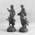 Pair of large spelters figures on bases. English circa 1900.