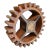 Antique Industrial Wooden Foundry Toothed Cogwheel Gear Mold as Modern Sculpture For Sale