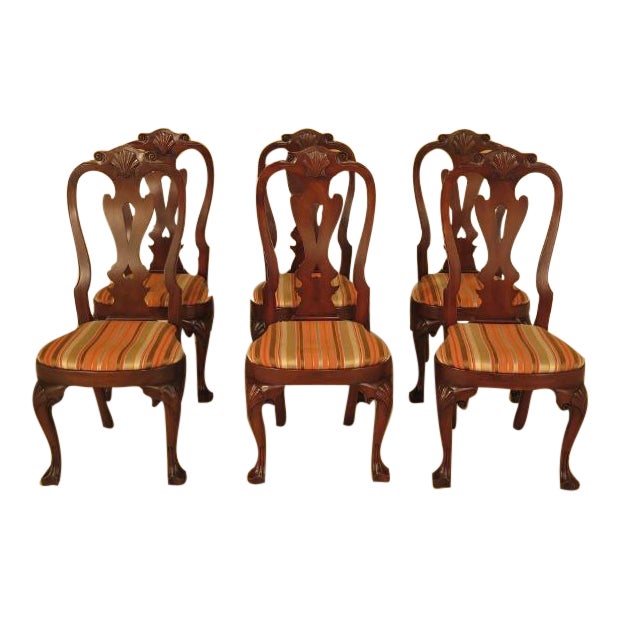 Kittinger Colonial Williamsburg Cw146 Mahogany Dining Chairs Set of