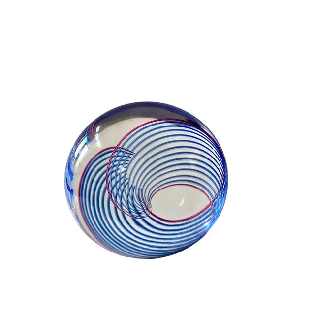 Glass Seguso for Oggetti Murano Circular Glass Art For Sale - Image 7 of 7