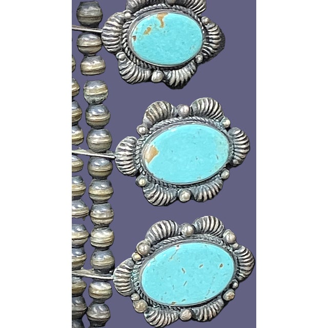 Gemstone 1980s Navajo, Kirk Smith, Squash Blossom Necklace For Sale - Image 7 of 9