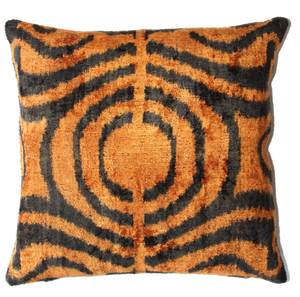 Contemporary Tiger Silk Velvet Pillow