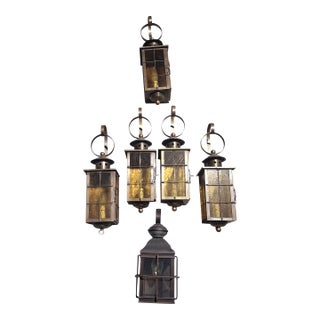Vintage Gothic Revival Corbett Lighting Inc Wall Lantern Sconces - Set of 5 For Sale