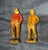 These are vintage Syroco wood figurines from the mid-century era, likely dating to the 1940s. They are classic examples of...