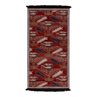 Rug & Kilim Turkmen Style Rug in Red, Blue Geometric Pattern, 5x7 For Sale