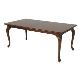 1999 Tom Seely Solid Cherry Queen Anne Dining Table by Kenny Bly – 116” For Sale