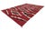 Textile Modern Navajo Style Southwest Wool Rug - Crimson Red & Geometric Diamond Motif For Sale - Image 7 of 12