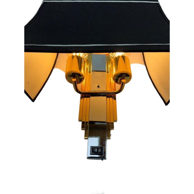 Skyscrape Wall Lamp in Brass and Chrome from WKR Leuchten, 1970s For Sale - Image 6 of 13