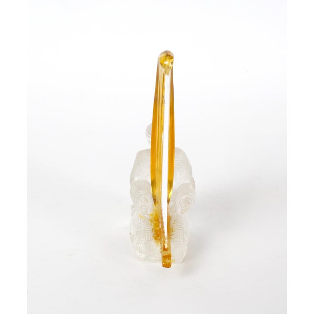 French 20th Century Saint-Louis French Crystal Figure of a Harpist For Sale - Image 3 of 9
