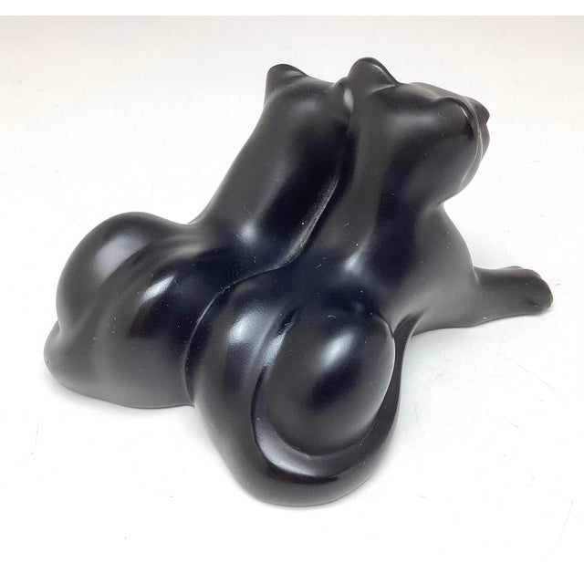 Art Deco Lalique France Black Panther Cubs For Sale - Image 3 of 7