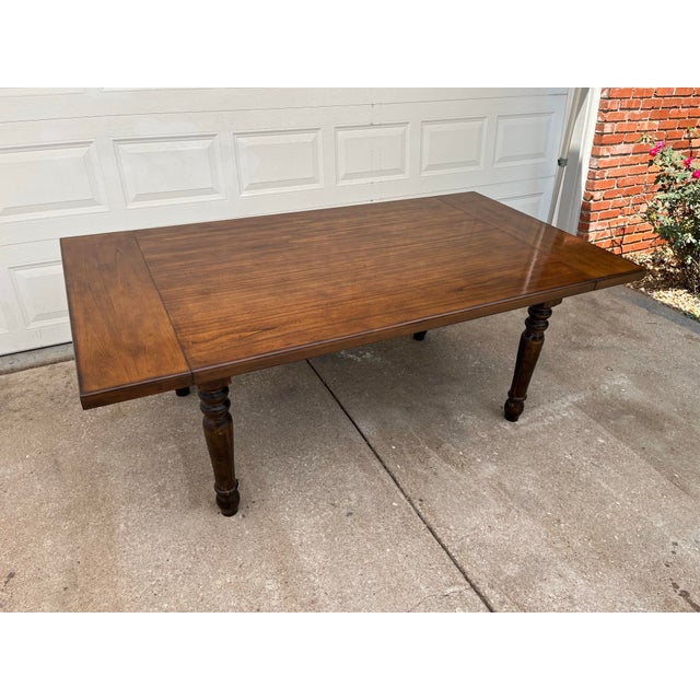 Rustic Walnut Farmhouse Extension Dining Table For Sale - Image 12 of 12