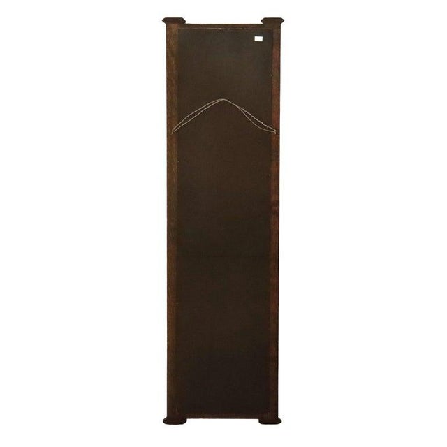 Wood 43" Stickley Style Arts & Crafts Oak Trumeau Printed Landscape Wall Mirror C1920 For Sale - Image 7 of 8