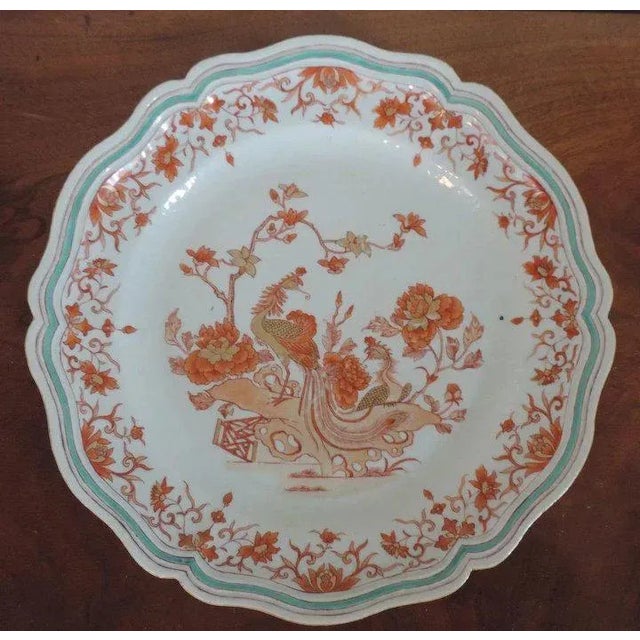 Chinese 18th Century Chinese Porcelain Peacock in Garden Charger For Sale - Image 3 of 11