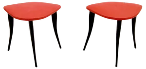 Set of Tripod Stools, 1950s