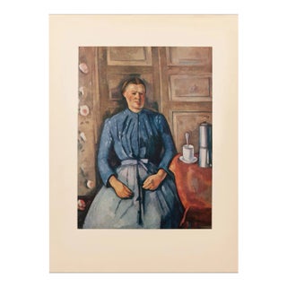 1940s After Paul Cezanne "Woman in the Cafeteria", First Edition Swiss Full-Color Print For Sale