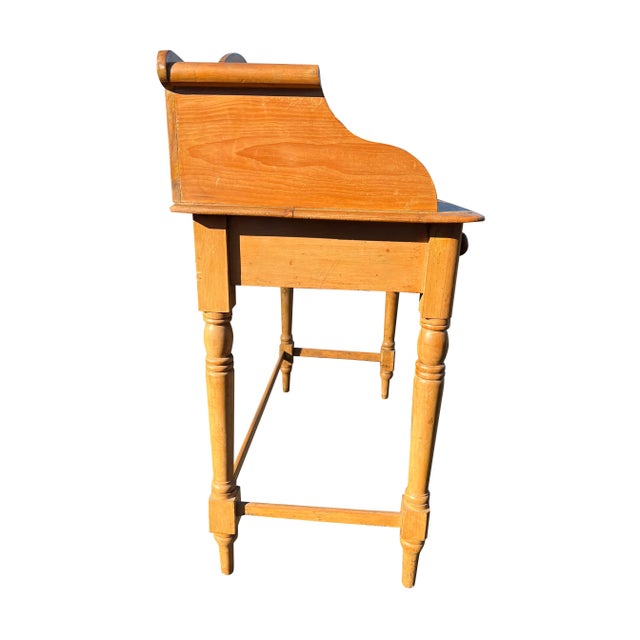 Late 19th Century Antique Primitive Pine Desk in Original Patina For Sale - Image 4 of 10