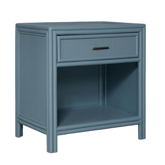 Not Yet Made - Made To Order Bermuda One-Drawer Nightstand - Regatta Blue For Sale - Image 5 of 9