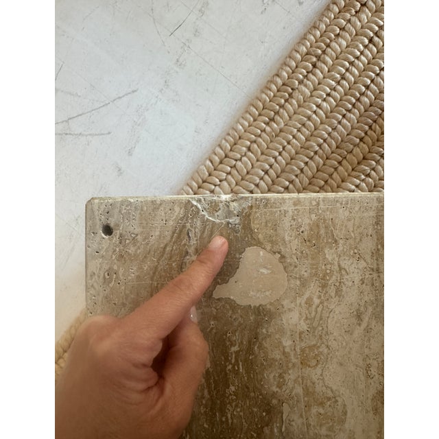 1970s Vintage Italian Travertine Cube Side Table For Sale - Image 15 of 15