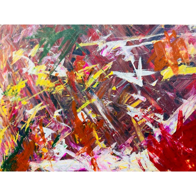 Modern Expressionist Abstract Painting Signed Mullin For Sale - Image 4 of 5