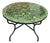 48" Handcrafted Tamegroute Green Moroccan Mosaic Table For Sale