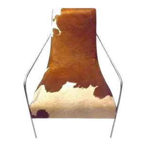 Art Deco Style Cow Hide Club Chair