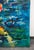 Textile Mid 20th Century Oil Painting Koi Fish Textured Signed Romero Abstract Large 6'x7' For Sale - Image 7 of 12