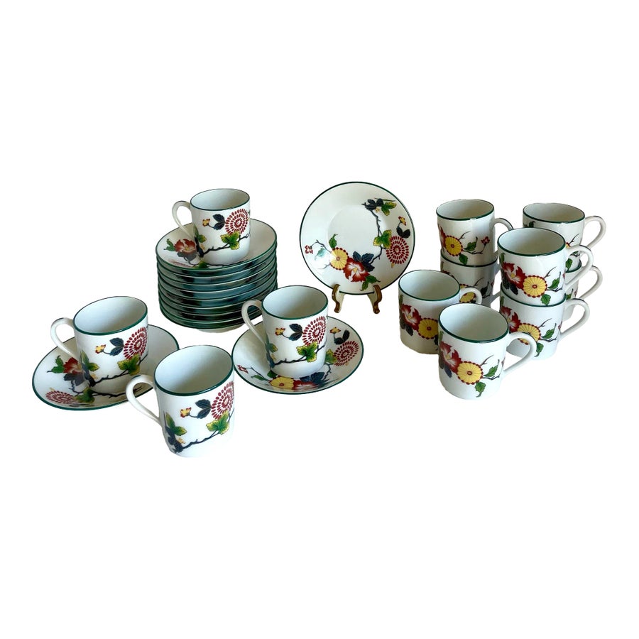 Charles Field Haviland Limoges Tan Yu Puiforcat Espresso and