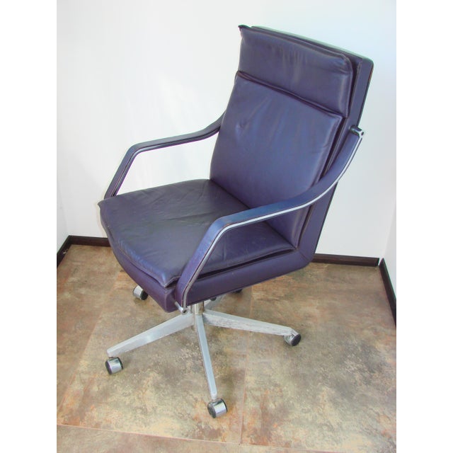 Modern Leather Armchair by Rudolf Bernt Glatzels for W. Knoll, 1980s For Sale - Image 3 of 10
