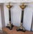Stunning pair of 19th century black marble and brass French Empire candle stands. Excellent condition free of chips,...