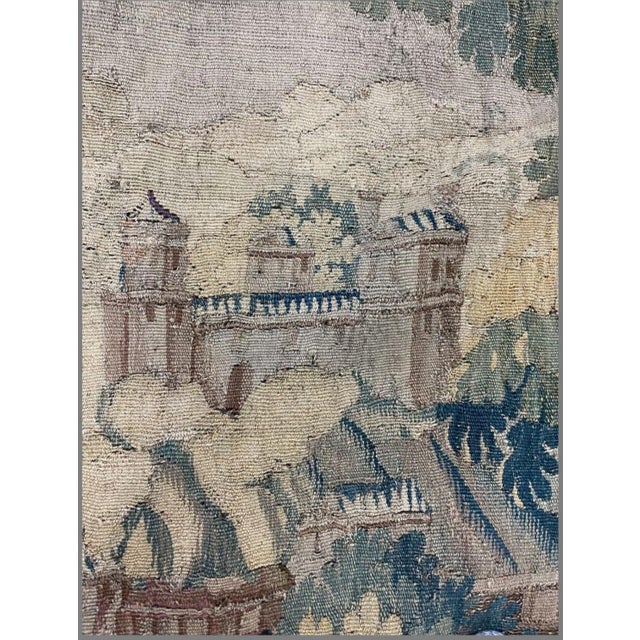 Large Antique Early 17th Century French Verdure Landscape Tapestry With Birds For Sale - Image 4 of 9