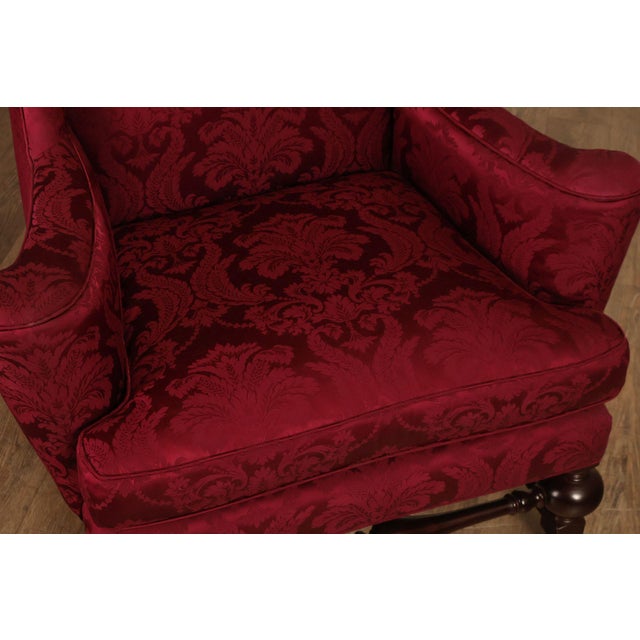 Baker Stately Homes Collection Pair of Carved Wingback Armchairs For Sale In Philadelphia - Image 6 of 18