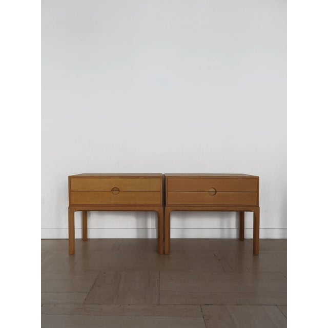 Scandinavian Nightstands in Oak by Kai Kristiansen for Aksel Kjersgaard, 1960s, Set of 2 For Sale - Image 6 of 14