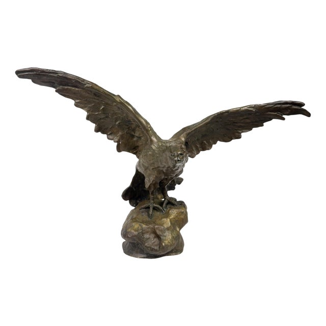 Statue Depicting an Eagle with Open Wings, 1890s-1910s, Bronze For Sale