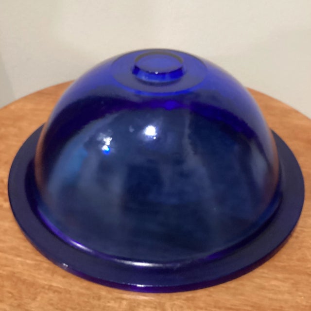 Blue Late 20th Century Cobalt Blue Translucent Bowl For Sale - Image 8 of 13
