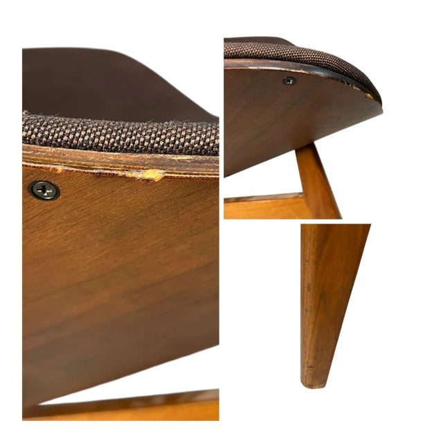 1960s Sculptural Plycraft BentWood Lounge Chairs - A Pair For Sale - Image 10 of 12