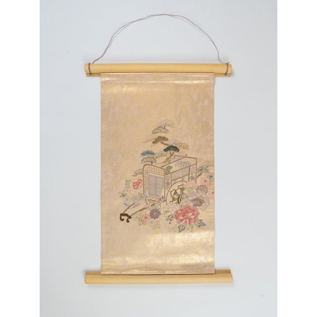 Contemporary Japanese Ceremonial Silk Wall Tapestry by Renaras For Sale - Image 3 of 5
