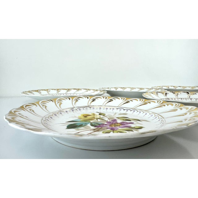 Antique German Porcelain Floral Plates in the Manner of Carl Tielsch - Set of 12 For Sale - Image 10 of 10