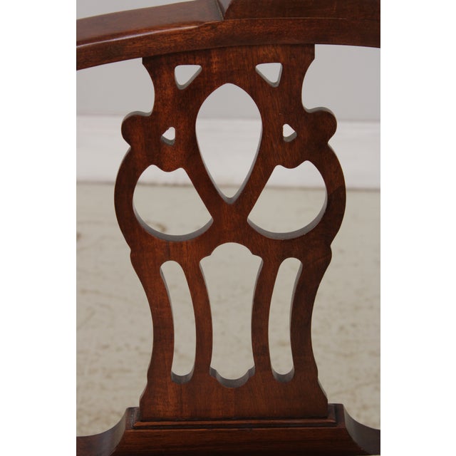 Hickory Chair Company Chippendale Mahogany Corner Chair For Sale - Image 14 of 15