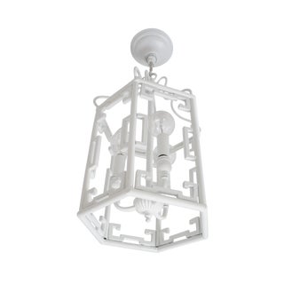 Greek Key Light Pendant For Sale