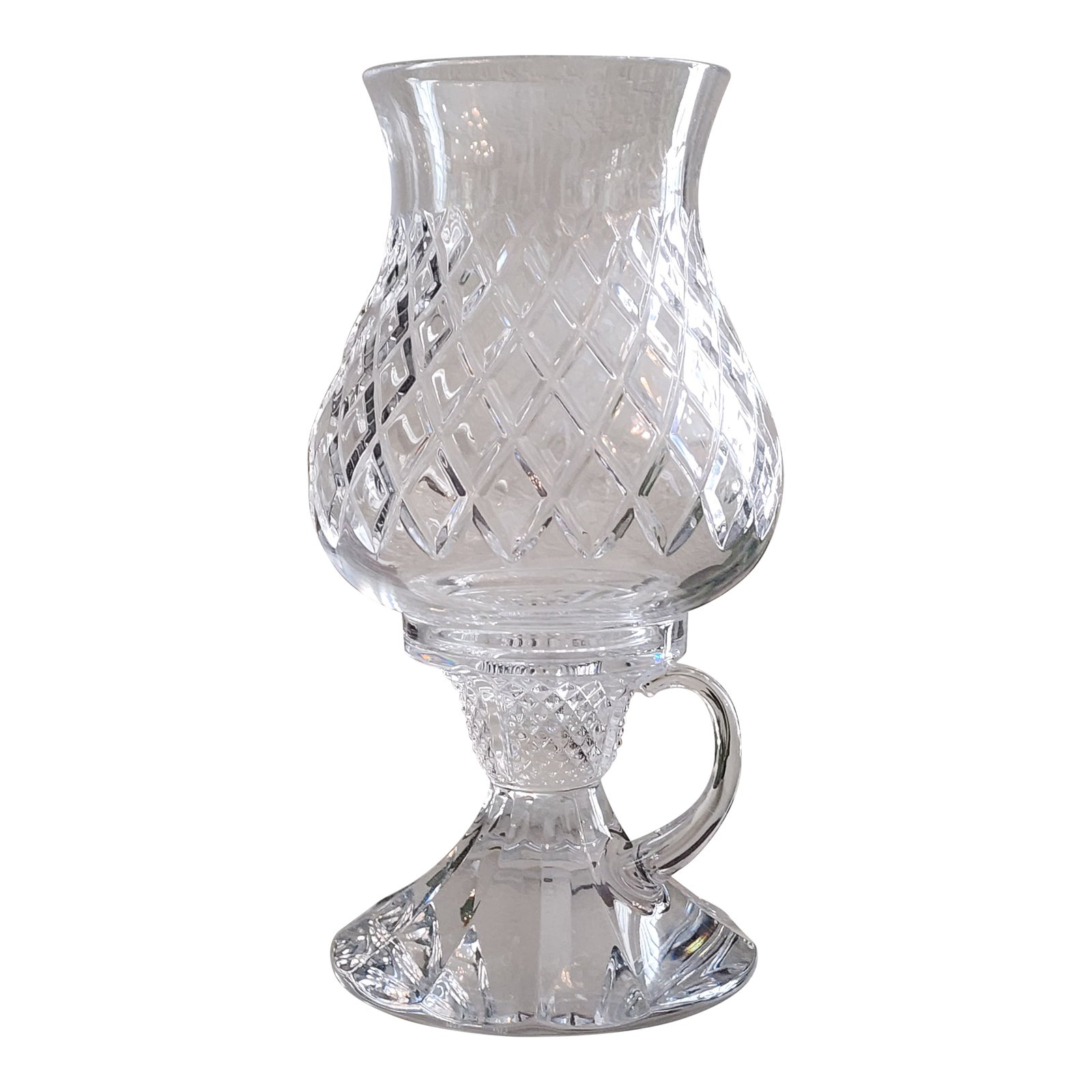 Waterford Crystal Hurricane Candle Holder, Chamberstick | Chairish