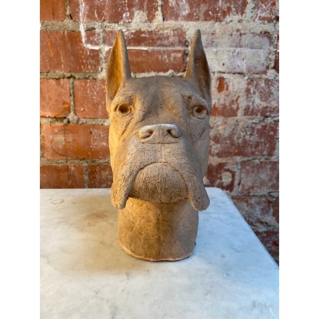 1980s Italian Terracotta Cane Corso Sculpture For Sale - Image 9 of 9