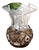 Molded Glass Planter with Silver Applications For Sale