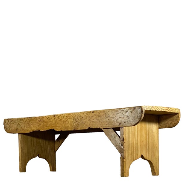 Wood Antique Rustic Bench, 1890 For Sale - Image 7 of 7
