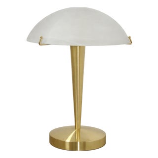 Modern Gilt and Glass Table Lamp, 2000s For Sale