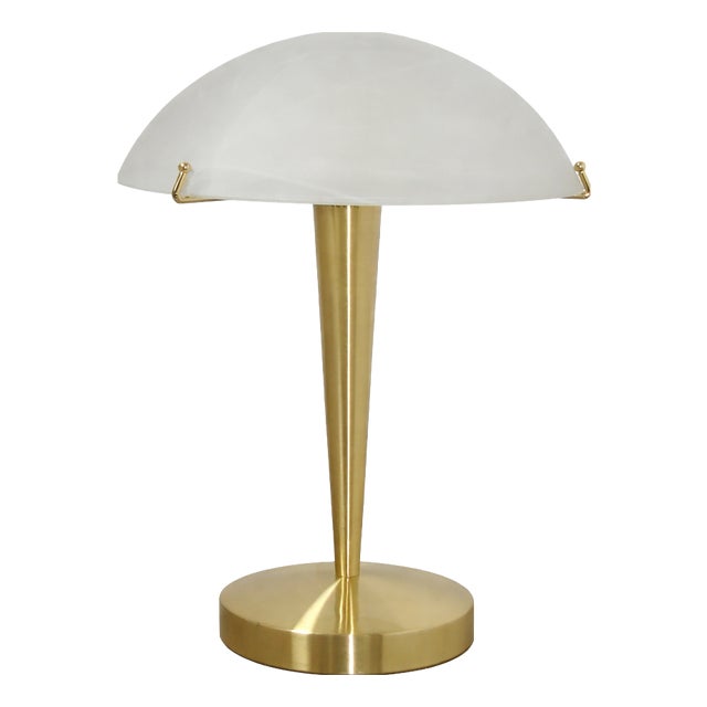 Modern Gilt and Glass Table Lamp, 2000s For Sale