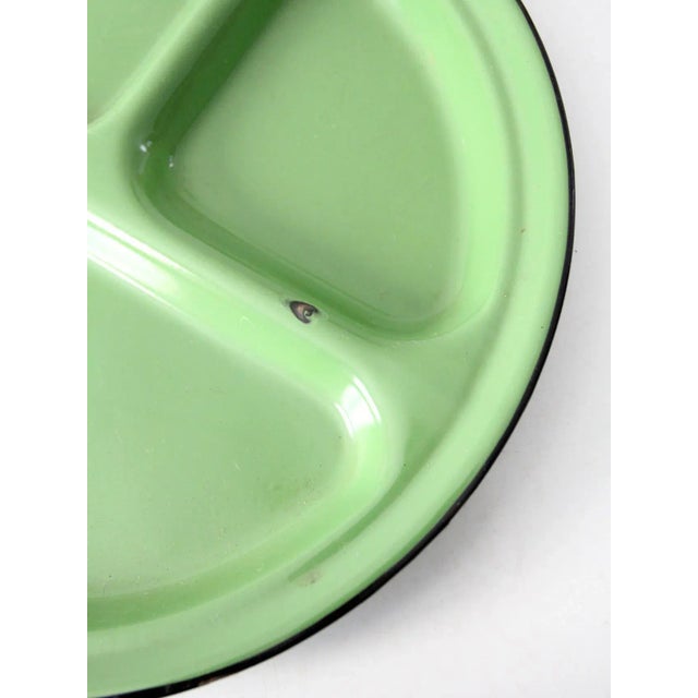 Mid-Century Enamelware Plates - Set of 2 For Sale - Image 6 of 9